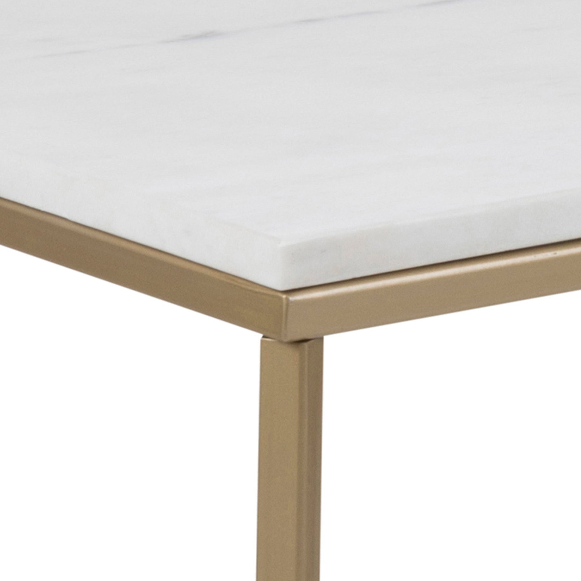 Cote | Furniture Alisma Coffee Table with White Marble Effect Top - Gold Alisma, Coffee Tables 90AH000017128