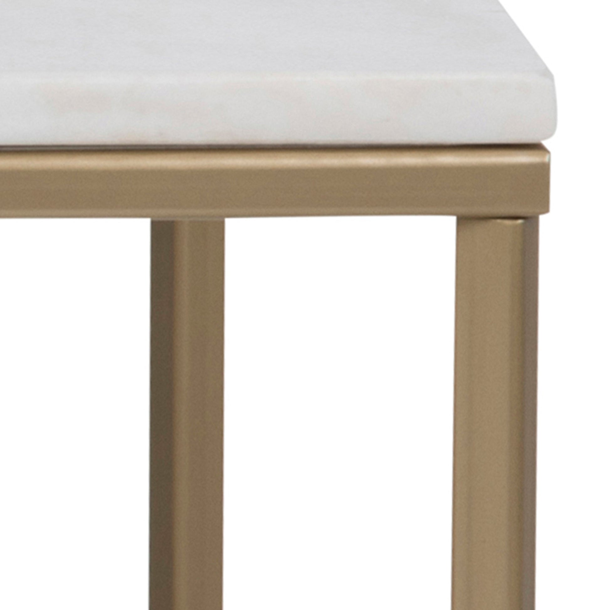 Cote | Furniture Alisma Coffee Table with White Marble Effect Top - Gold Alisma, Coffee Tables 90AH000017128