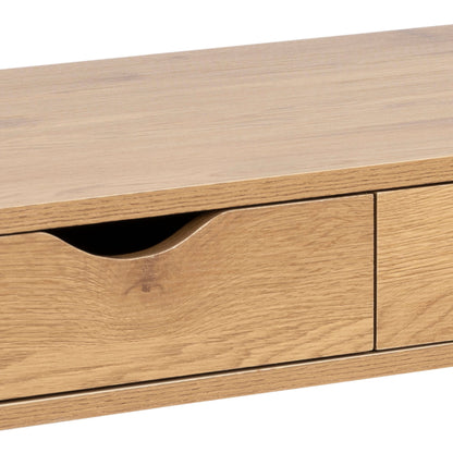 Cote | Furniture Neptun Desk, 3 (Oak) Drawers - Black Legs Neptun, Dressing Tables & Desks 90AH000017689