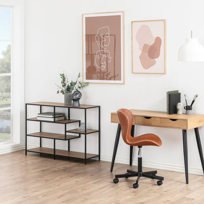 Cote | Furniture Neptun Desk, 3 (Oak) Drawers - Black Legs Neptun, Dressing Tables & Desks 90AH000017689