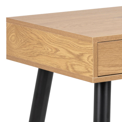 Cote | Furniture Neptun Desk, 3 (Oak) Drawers - Black Legs Neptun, Dressing Tables & Desks 90AH000017689