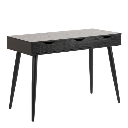 Cote Furniture |  Neptun Desk, 3 (Black) Drawers - Black Legs  Neptun, Dressing Tables & Desks 90AH000019789