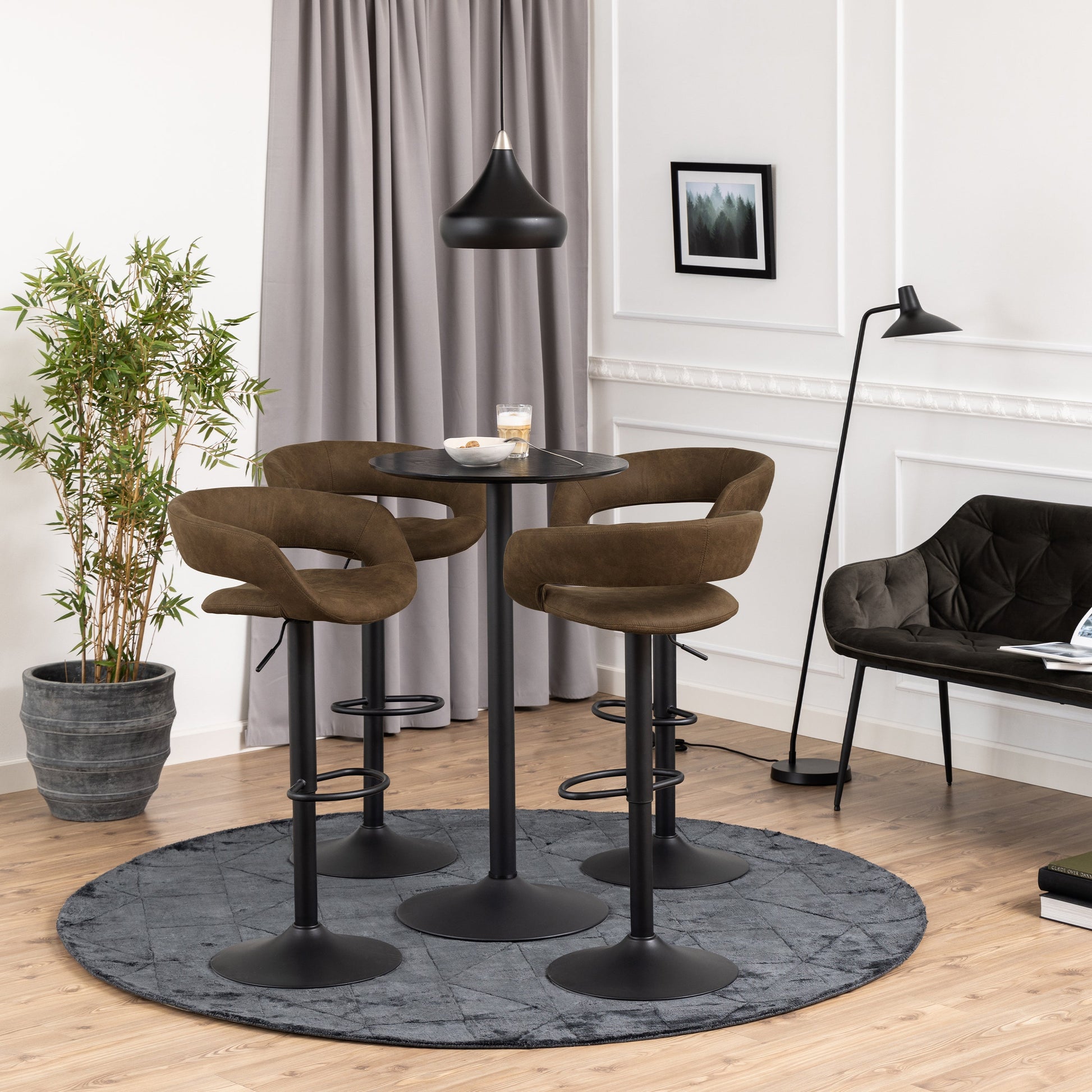 Cote | Furniture Ibiza Tall Round Bar Table, Round - Black Ibiza, Bar Tables 90AH000019791