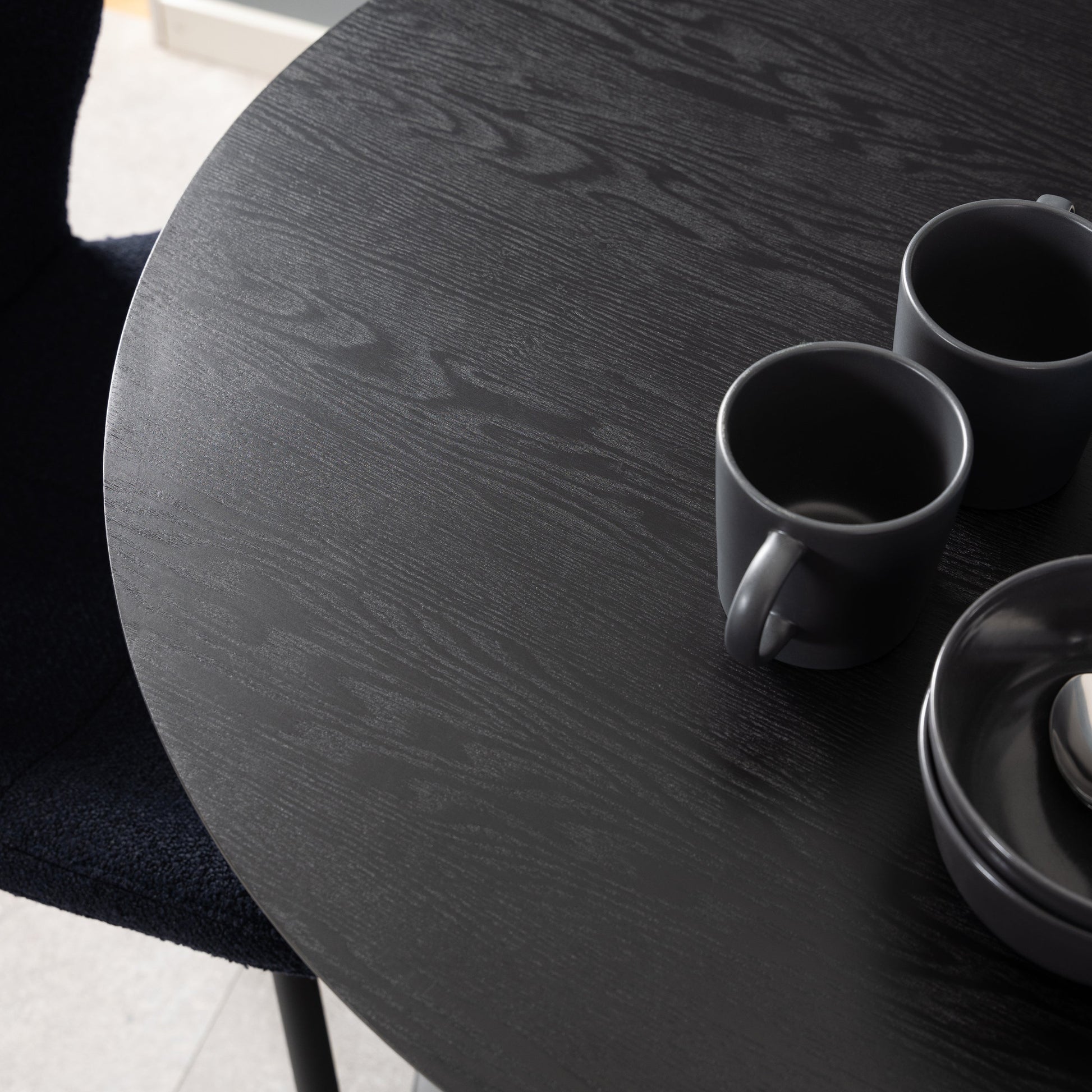 Cote | Furniture Ibiza CafÃ© Table, Round - Black Ibiza, Dining Tables 90AH000019796