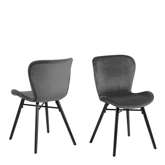 Cote Furniture |  Batilda Dining Chairs - Dark Grey (Set of 2) Batilda, Dining Chairs 90AH000020022