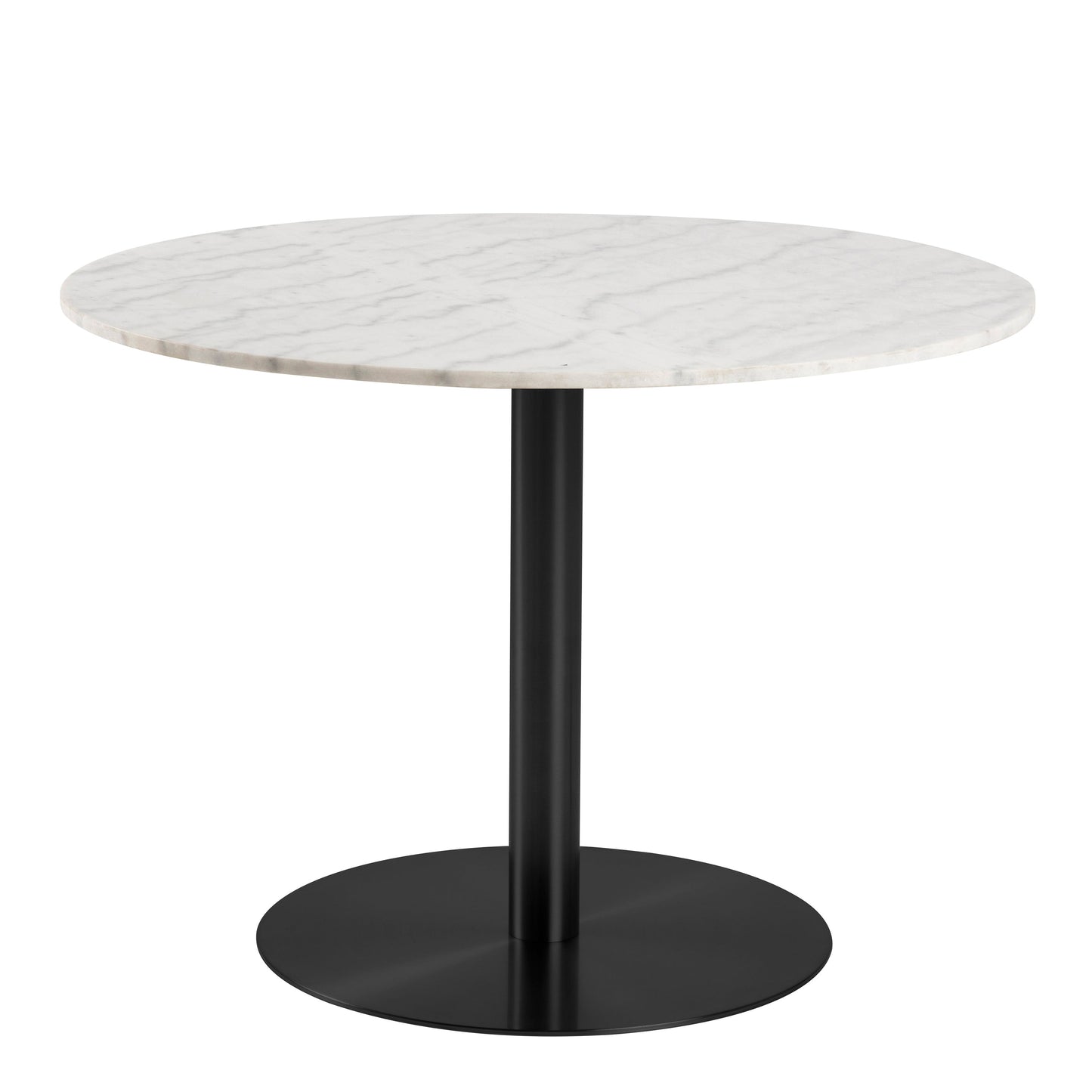 Cote | Furniture Corby 4 Seater Dining Table, Round with White Polished Marble Top - Black Base Corby, Dining Tables 90AH000020134