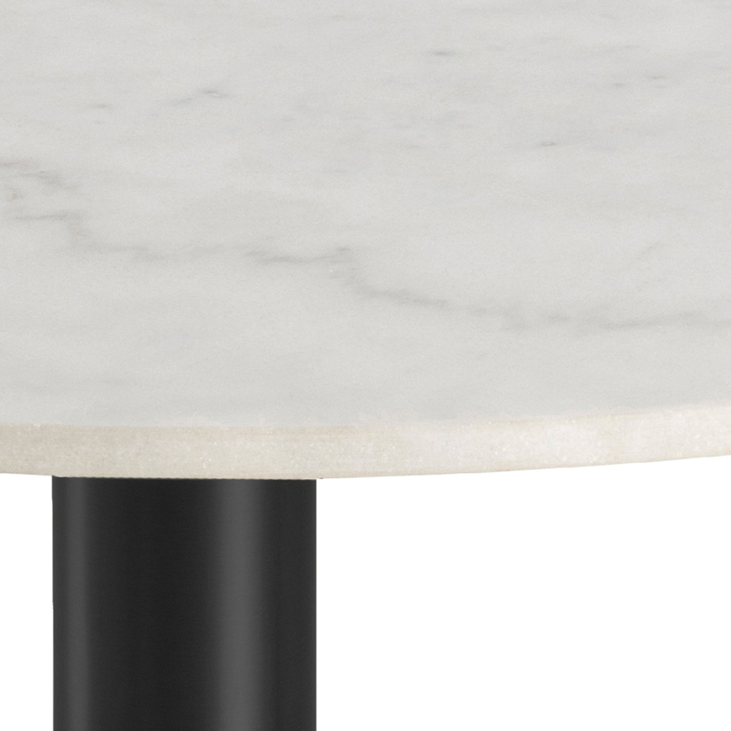 Cote | Furniture Corby 4 Seater Dining Table, Round with White Polished Marble Top - Black Base Corby, Dining Tables 90AH000020134