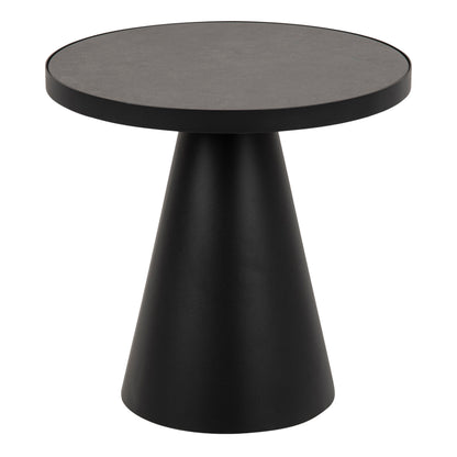 Soli Small Round Ceramic Coffee Table - Black