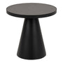 Soli Small Round Ceramic Coffee Table - Black