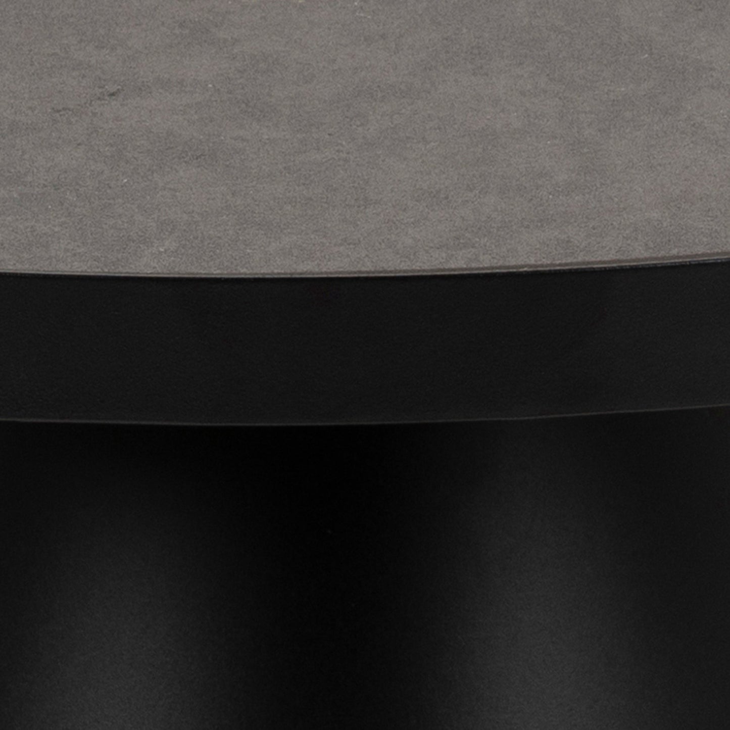 Soli Small Round Ceramic Coffee Table - Black