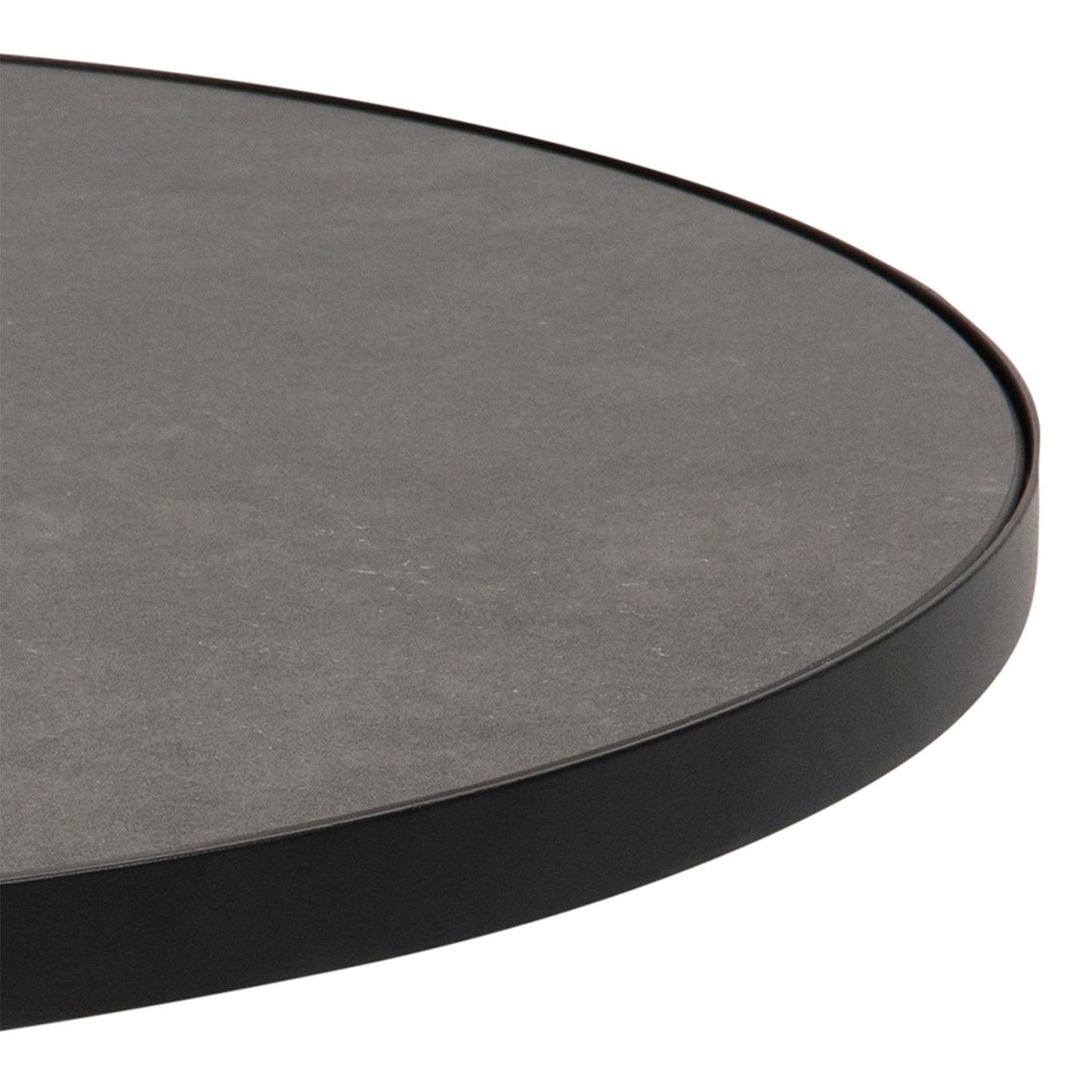 Soli Low Round Ceramic Coffee Table, Large - Black