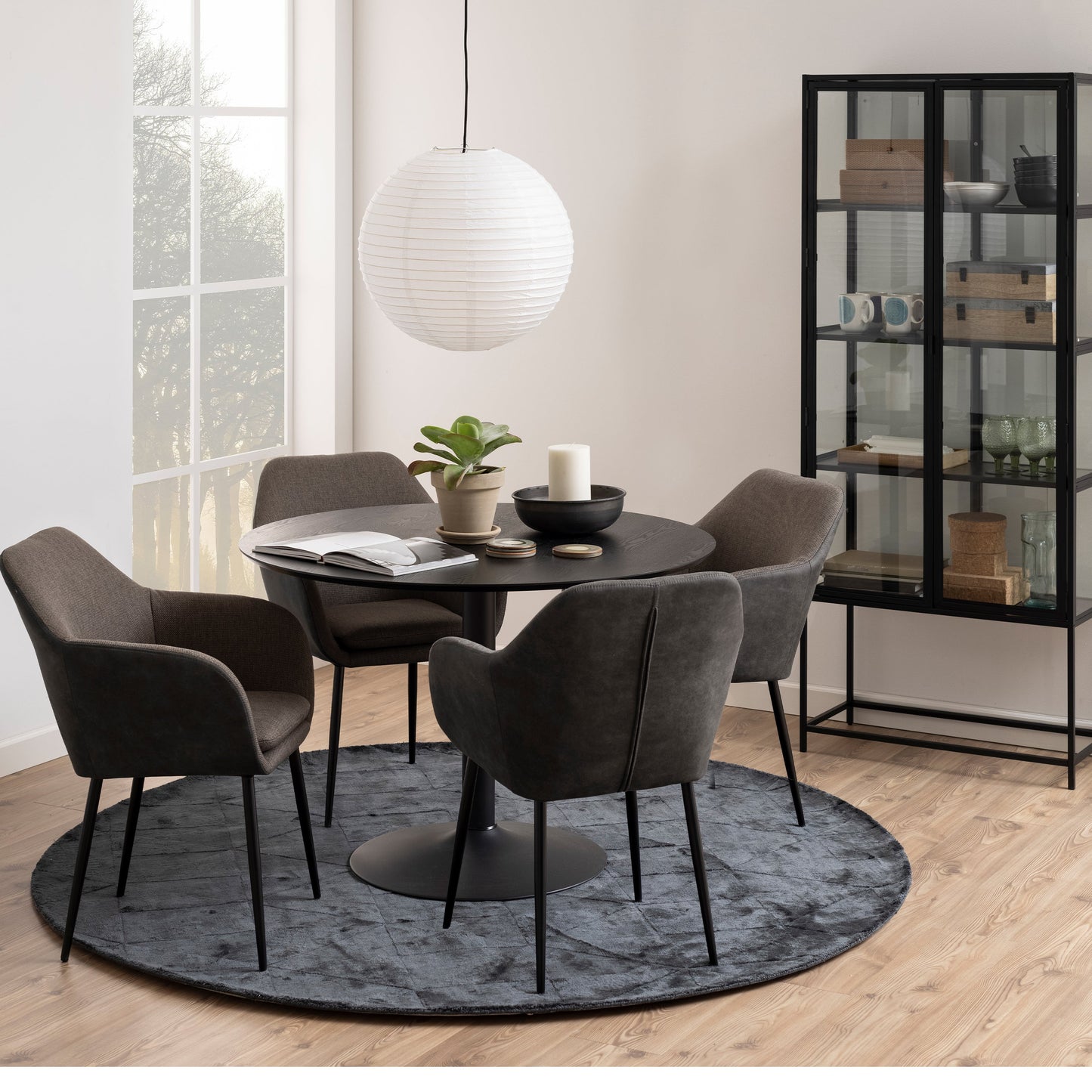 Cote | Furniture Ibiza 2-4 Seater Dining Table, Round - Black Ash Ibiza, Dining Tables 90AH000020291