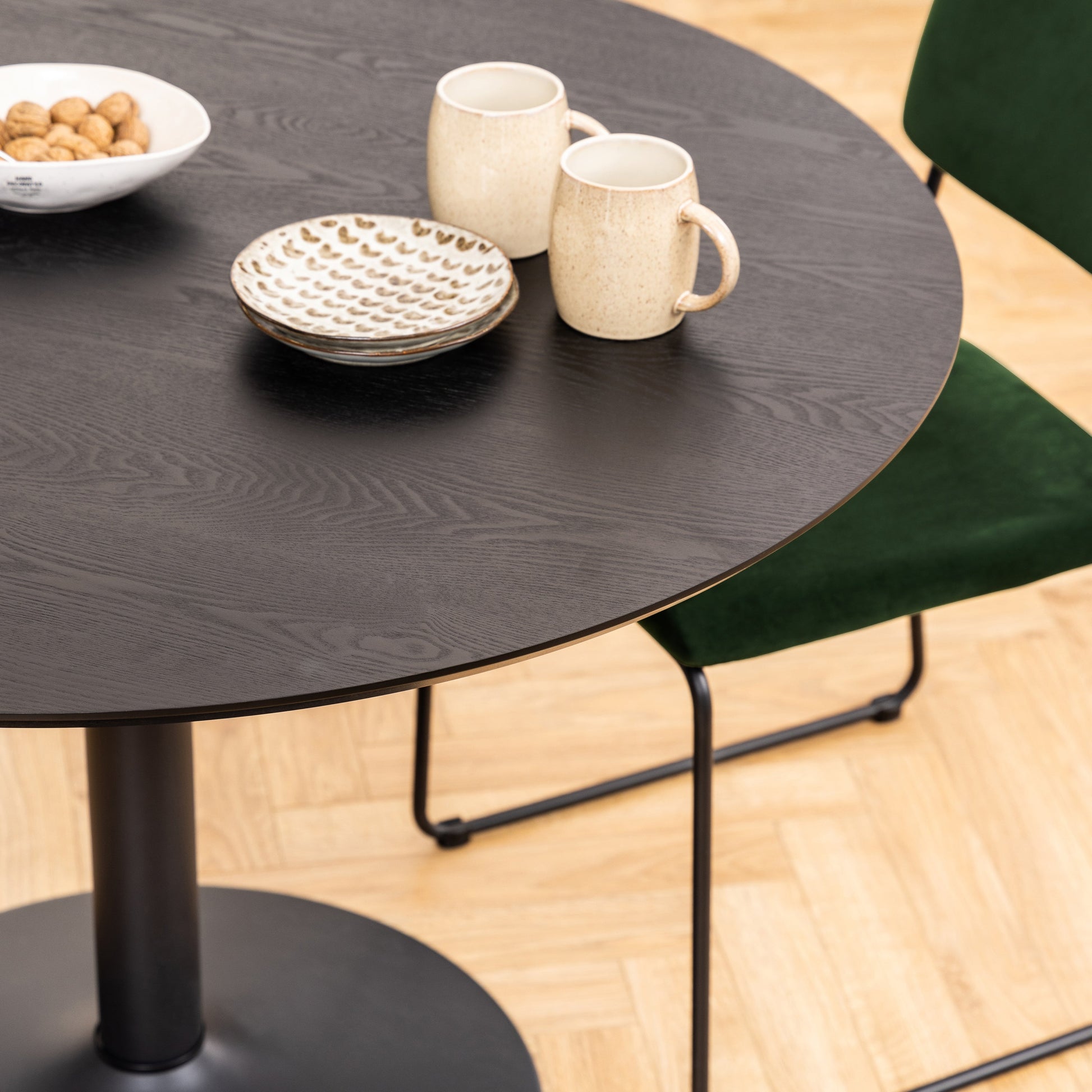 Cote | Furniture Ibiza 2-4 Seater Dining Table, Round - Black Ash Ibiza, Dining Tables 90AH000020291