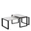 Katrine Coffee Table Ceramic Set with Light Marble Effect Top (Set of 2)