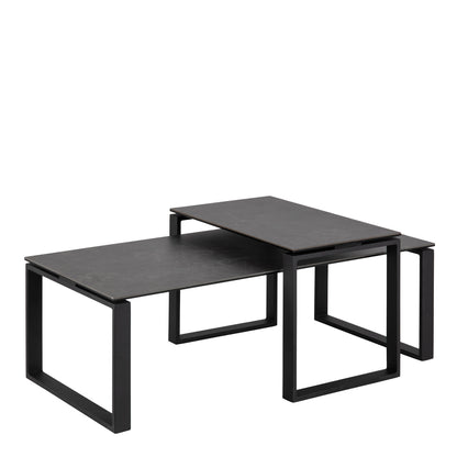 Cote | Furniture Katrine Coffee Table Ceramic Set - Black (Set of 2) Katrine, Coffee Tables 90AH000020493