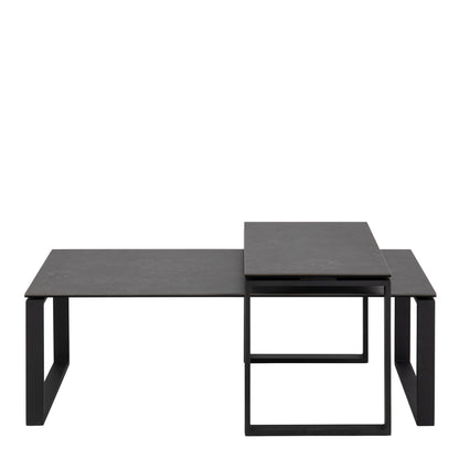 Cote | Furniture Katrine Coffee Table Ceramic Set - Black (Set of 2) Katrine, Coffee Tables 90AH000020493