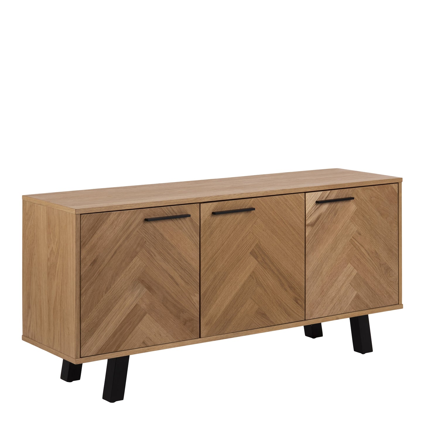 Cote | Furniture Brighton Sideboard 3 Door Oak with Herringbone Effect Brighton, Sideboards 90AH000021069