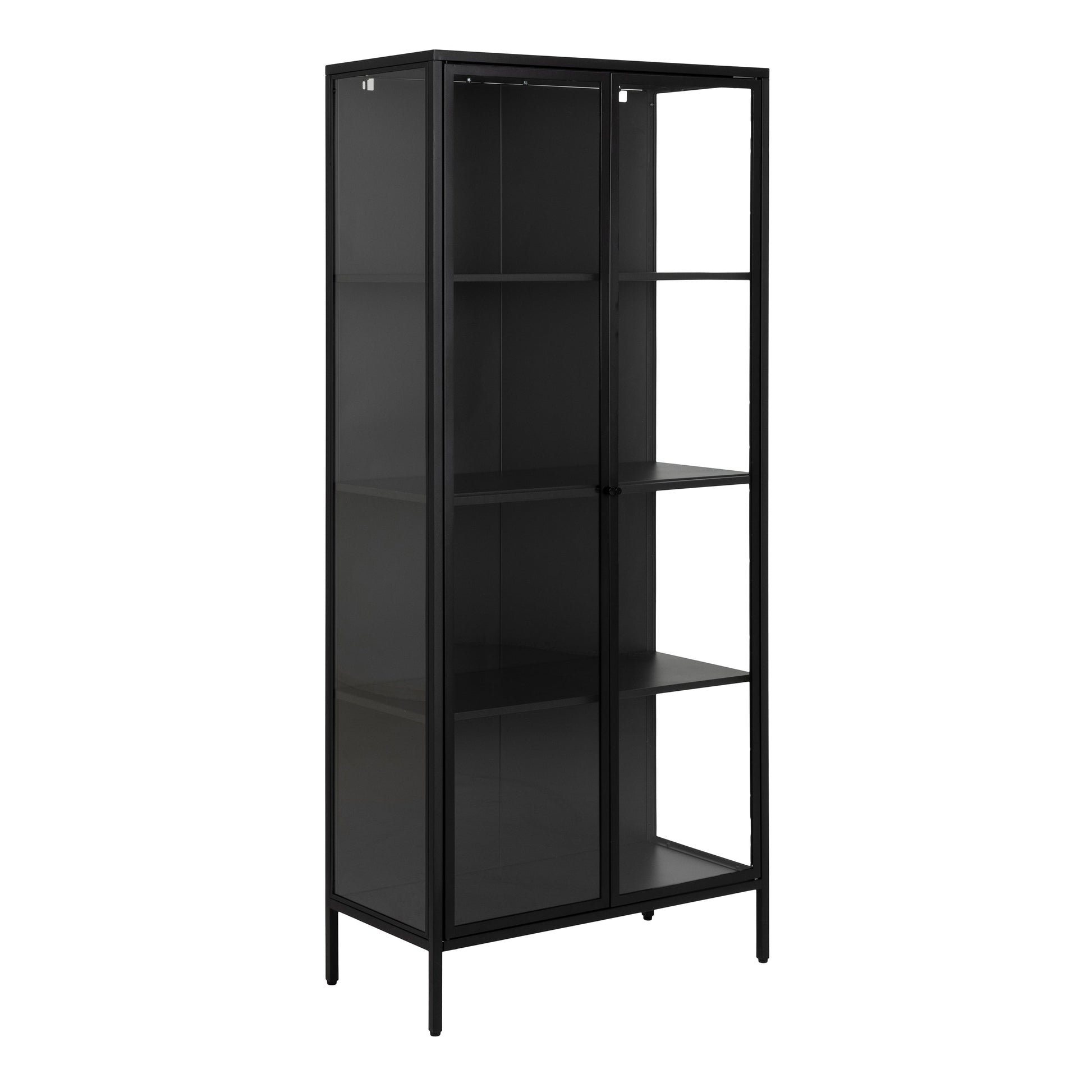 Cote | Furniture Newcastle Display Cabinet, Tall 2 Door - Black Newcastle, Display Cabinets 90AH000021540