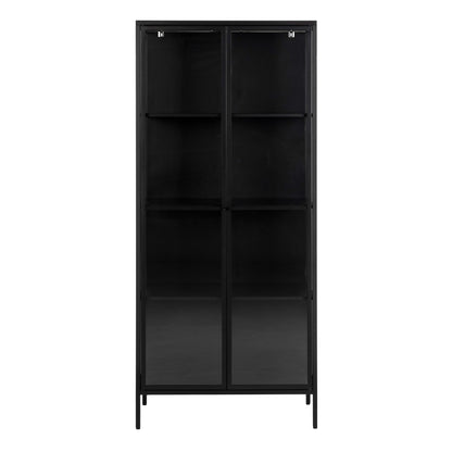 Cote | Furniture Newcastle Display Cabinet, Tall 2 Door - Black Newcastle, Display Cabinets 90AH000021540