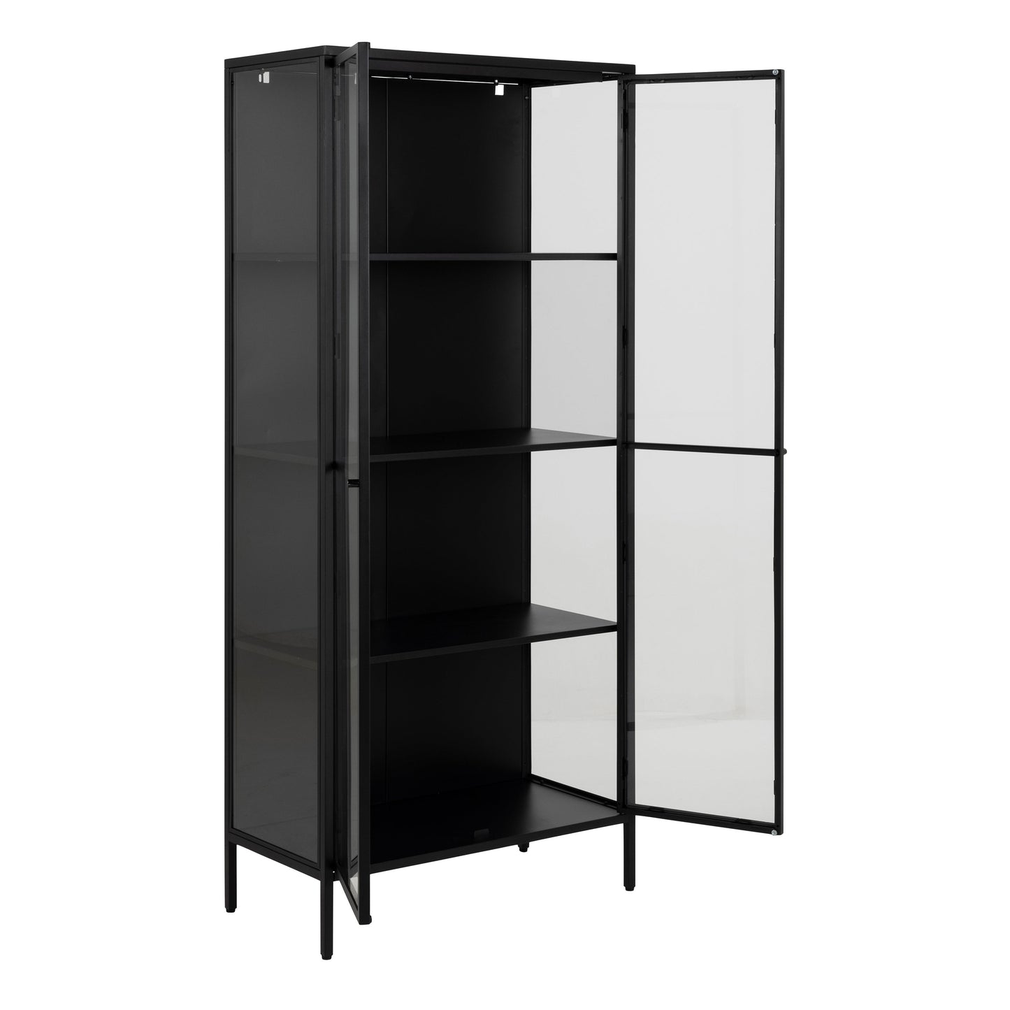 Cote | Furniture Newcastle Display Cabinet, Tall 2 Door - Black Newcastle, Display Cabinets 90AH000021540