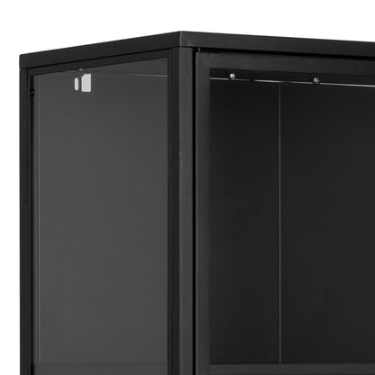 Cote | Furniture Newcastle Display Cabinet, Tall 2 Door - Black Newcastle, Display Cabinets 90AH000021540