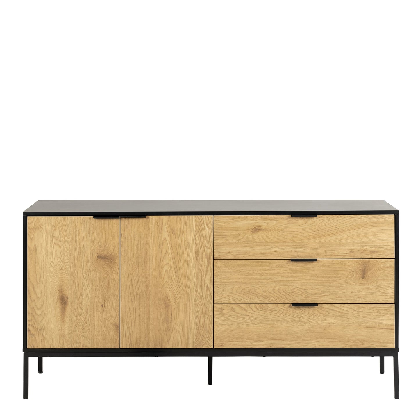 Cote | Furniture Seaford Sideboard, 2 Doors + 3 Drawer - Black Seaford, Sideboards 90AH000021803