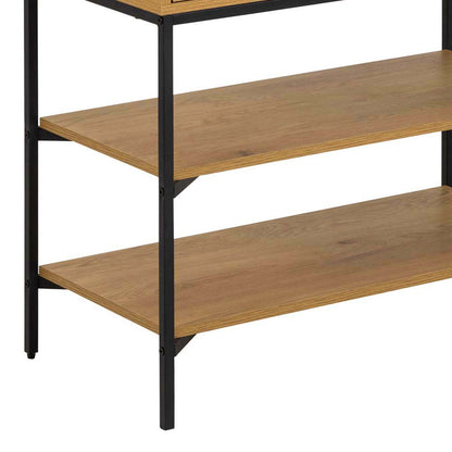 Cote | Furniture Jaipur Cabinet, 2 Door + 2 Shelves - Wild Oak & Black Jaipur, Cupboards 90AH000022089