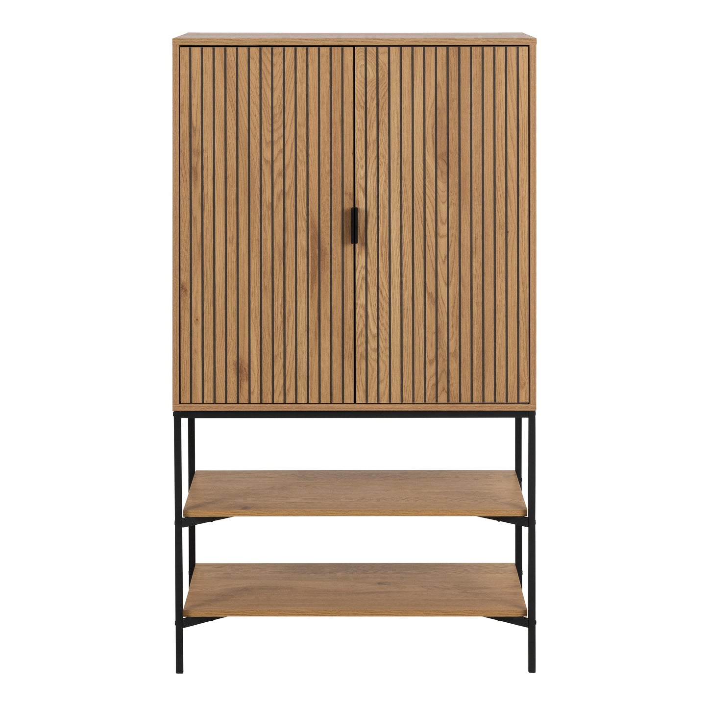 Cote | Furniture Jaipur Cabinet, 2 Door + 2 Shelves - Wild Oak & Black Jaipur, Cupboards 90AH000022089