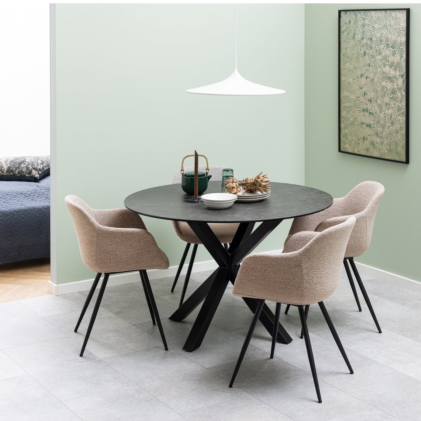 Cote | Furniture Heaven 2-4 Seater Dining Table - Ceramic Black Top Heaven, Dining Tables 90AH000022312