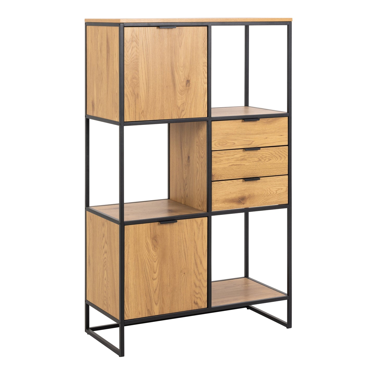 Cote | Furniture Swindon Bookcase,  2 Door + 3 Drawer + 1 Shelves - Black Swindon, Bookcases 90AH000022326