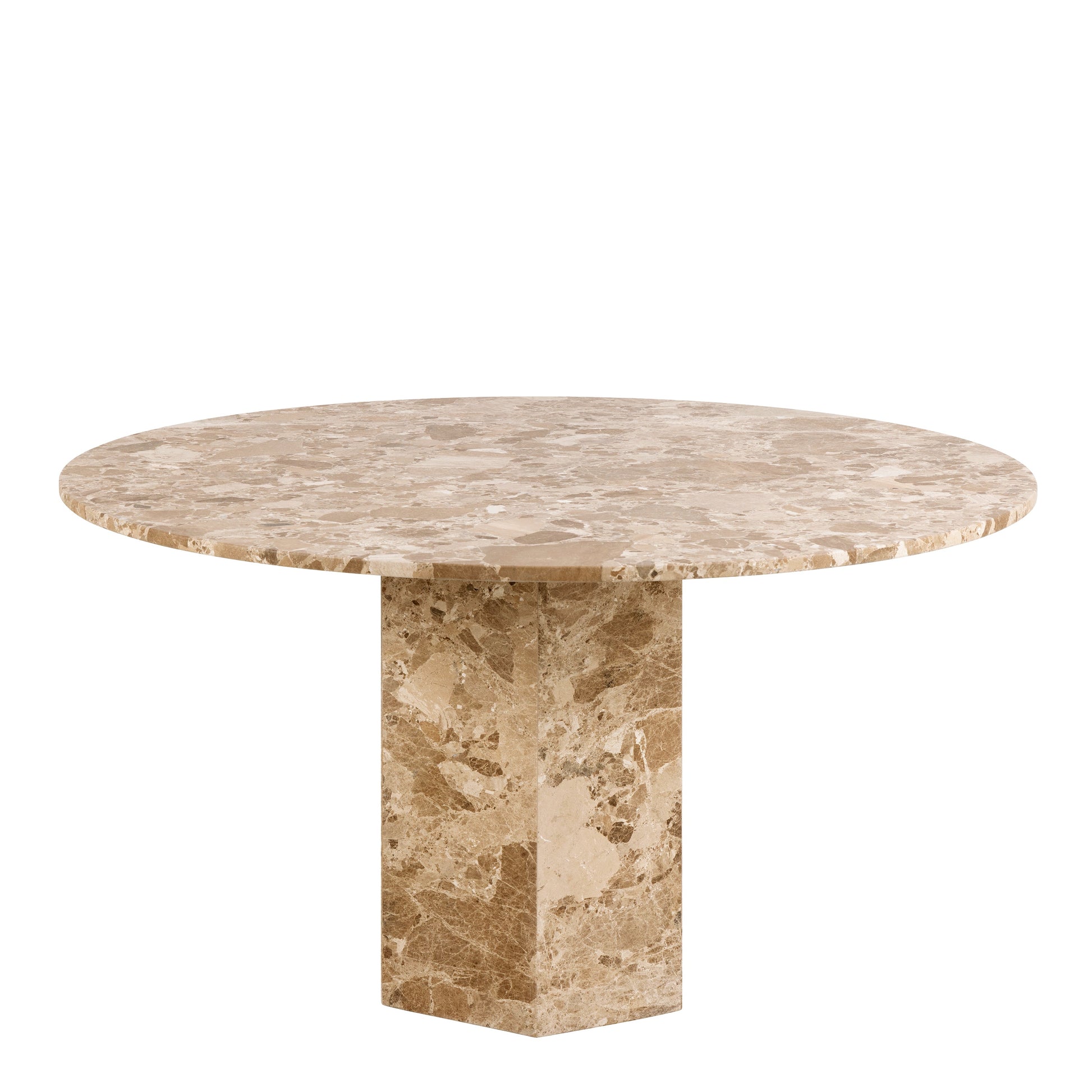 Cote | Furniture Naxos 4-5 Seater Dining Table, Round - Brown Marble Naxos, Dining Tables 90AH000022340