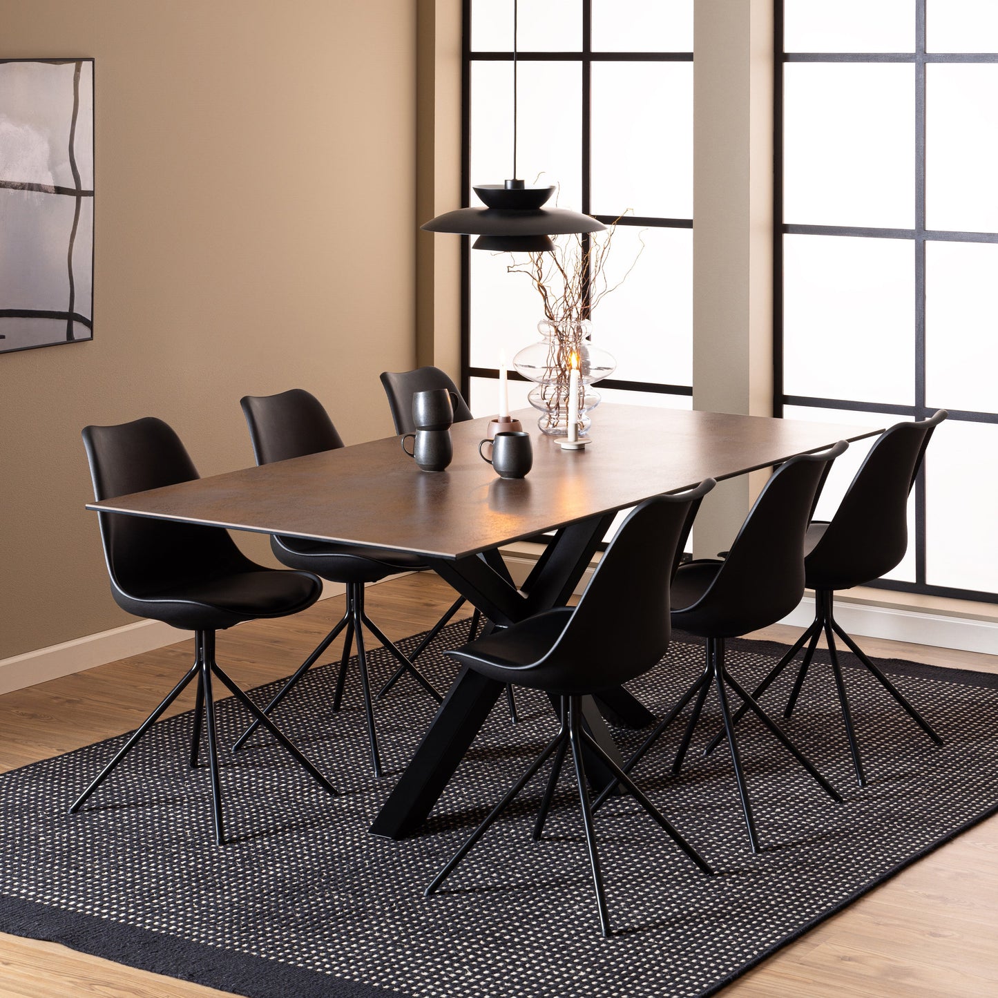 Cote | Furniture Heaven 6-8 Seater Dining Table - Ceramic Rusty Brown Top Heaven, Dining Tables 90AH000022569