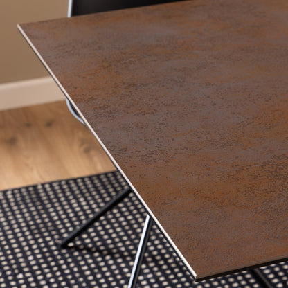 Cote | Furniture Heaven 6-8 Seater Dining Table - Ceramic Rusty Brown Top Heaven, Dining Tables 90AH000022569