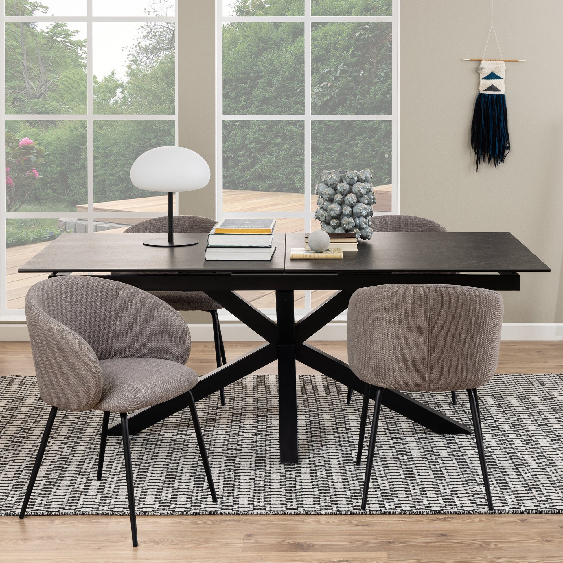 Cote | Furniture Heaven 6-8 Seater Extendable Dining Table (200cm) - Ceramic Black Top Heaven, Dining Tables 90AH000022636