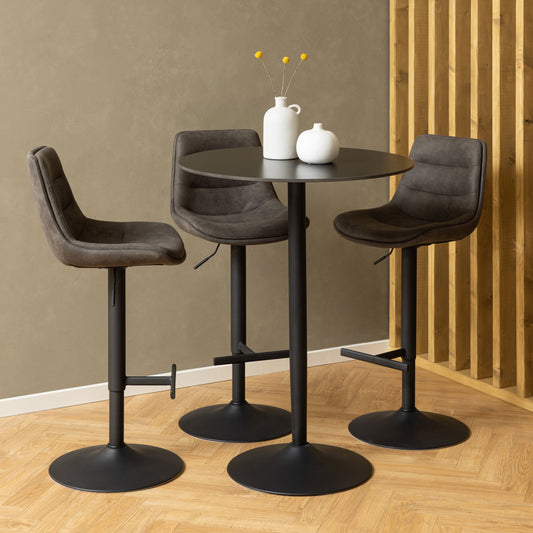 Cote | Furniture Malta Bar Table, Ceramic Round - Black Malta, Bar Tables 90AH000022711