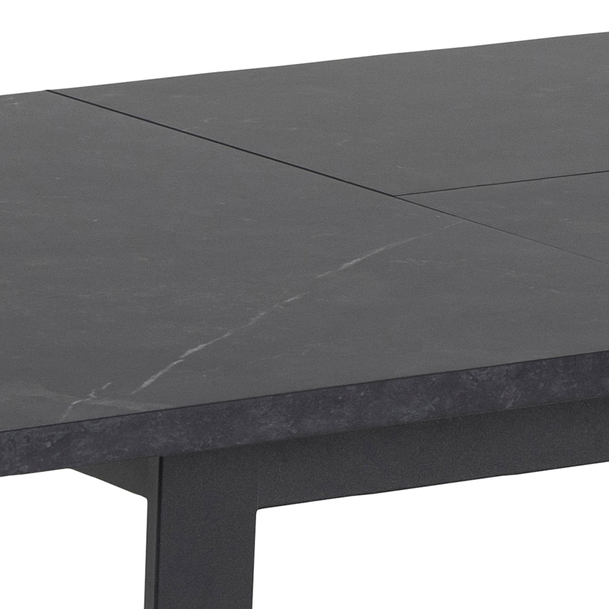 Cote | Furniture Amble 4-6 Extendable Dining Table with Black Marble Top - Black Legs Amble, Dining Tables 90AH000022712