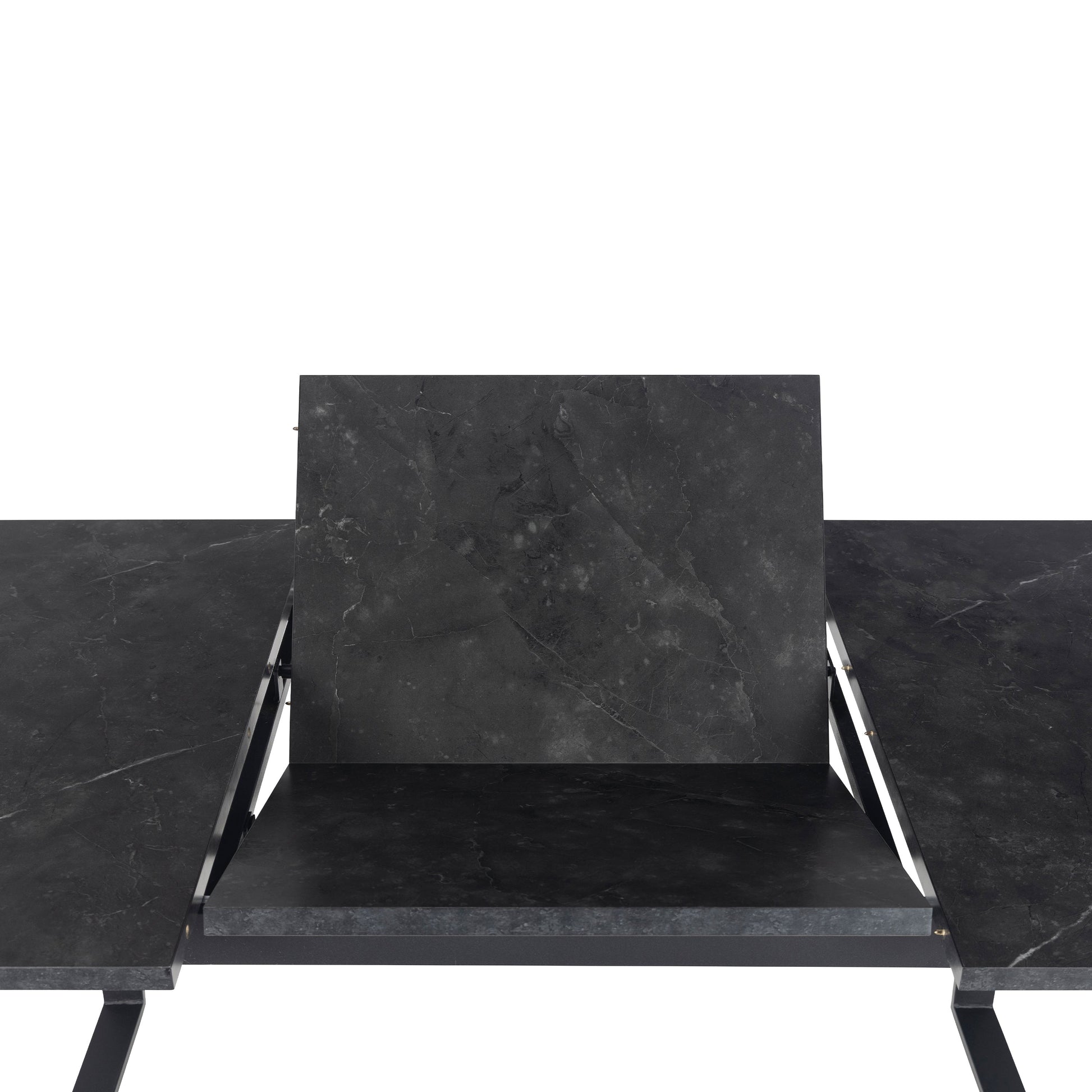 Cote | Furniture Amble 4-6 Extendable Dining Table with Black Marble Top - Black Legs Amble, Dining Tables 90AH000022712