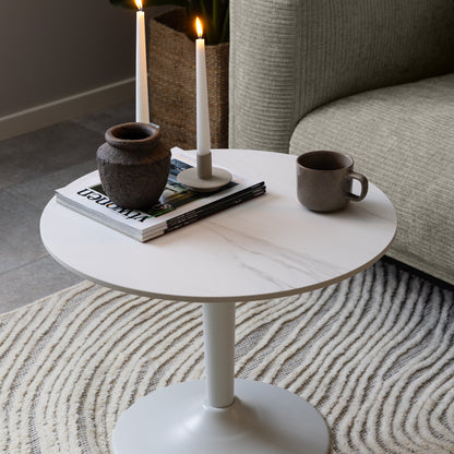 Cote | Furniture Malta Coffee Table, Round, Ceramic - White Malta, Coffee Tables 90AH000022713