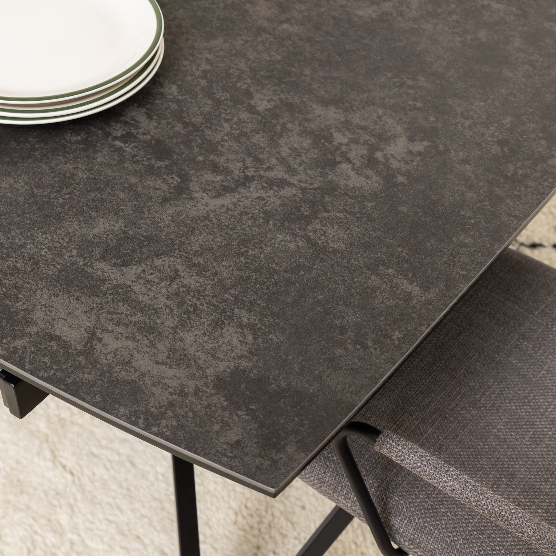 Cote | Furniture Blackburn 6-10 Seater Dining Table, Ceramic - Black Blackburn, Dining Tables 90AH000022802