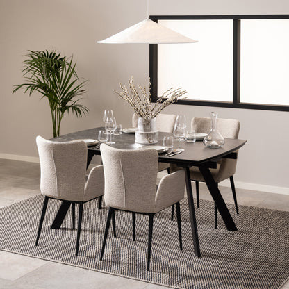 Cote | Furniture Blackburn 6-10 Seater Dining Table, Ceramic - Black Blackburn, Dining Tables 90AH000022802