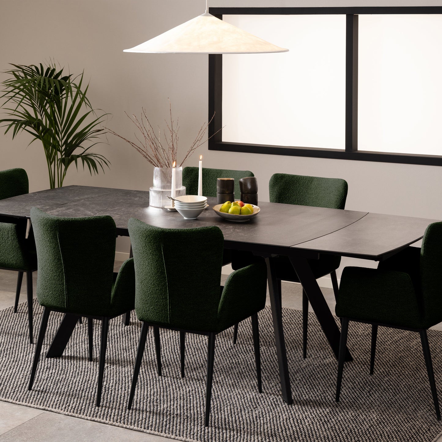 Cote | Furniture Blackburn 6-10 Seater Dining Table, Ceramic - Black Blackburn, Dining Tables 90AH000022802