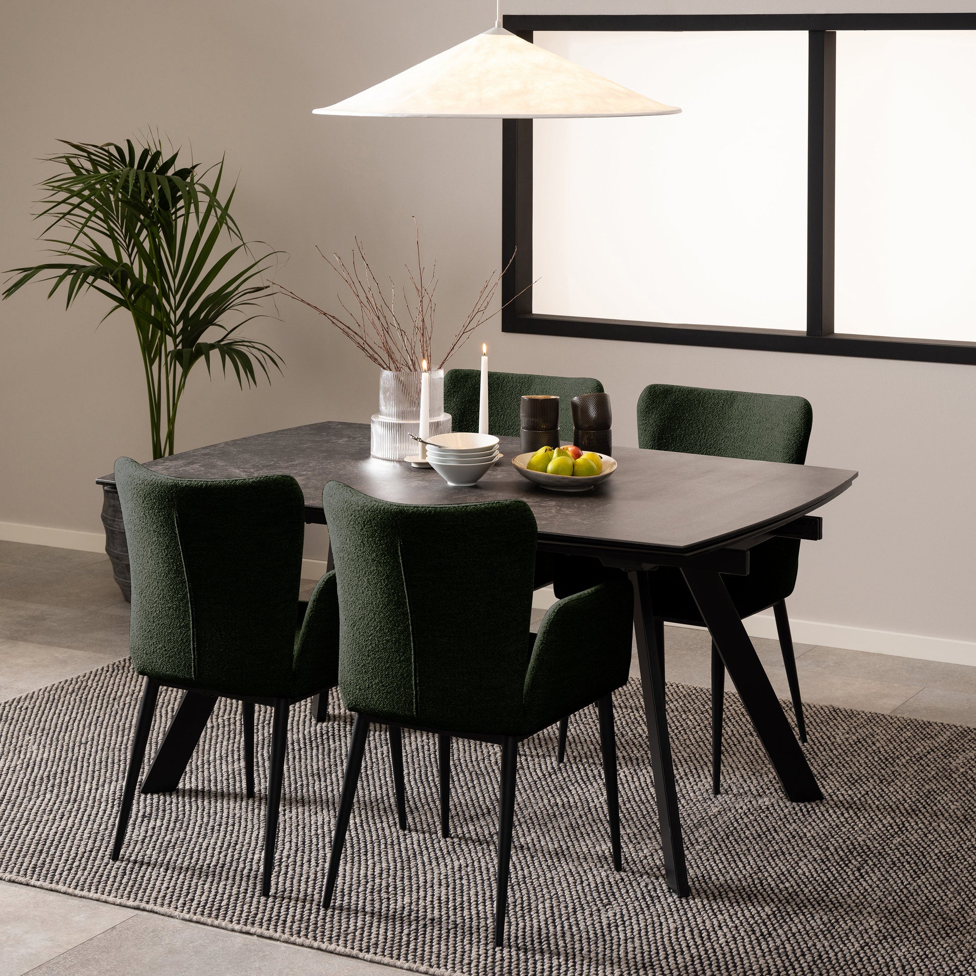 Cote | Furniture Blackburn 6-10 Seater Dining Table, Ceramic - Black Blackburn, Dining Tables 90AH000022802