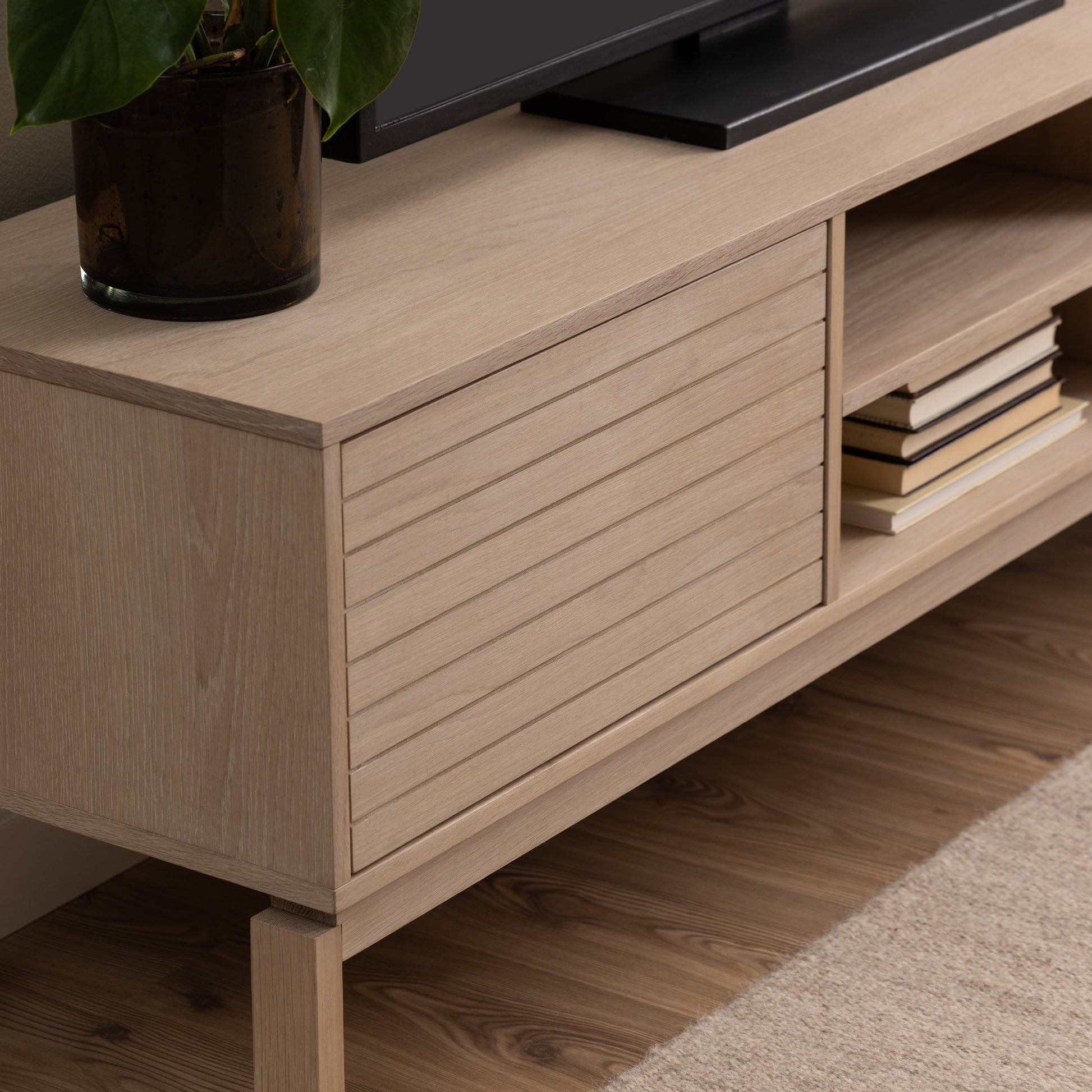 Cote | Furniture Linley TV Unit, 2 Door - White Oak Linley, TV Stands 90AH000022819