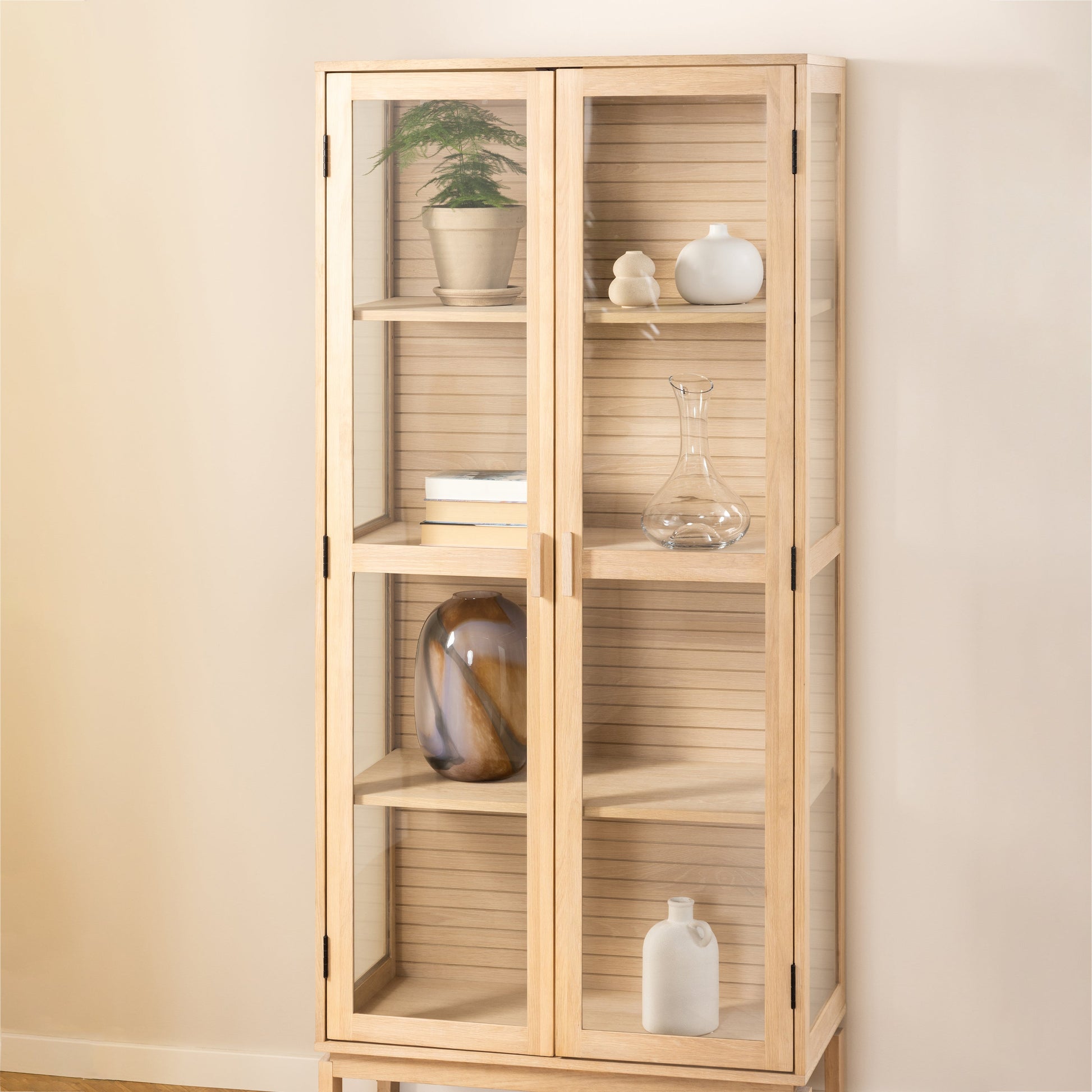 Cote | Furniture Linley Display Cabinet, 2 Glazed Doors - White Oak Linley, Display Cabinets 90AH000022820