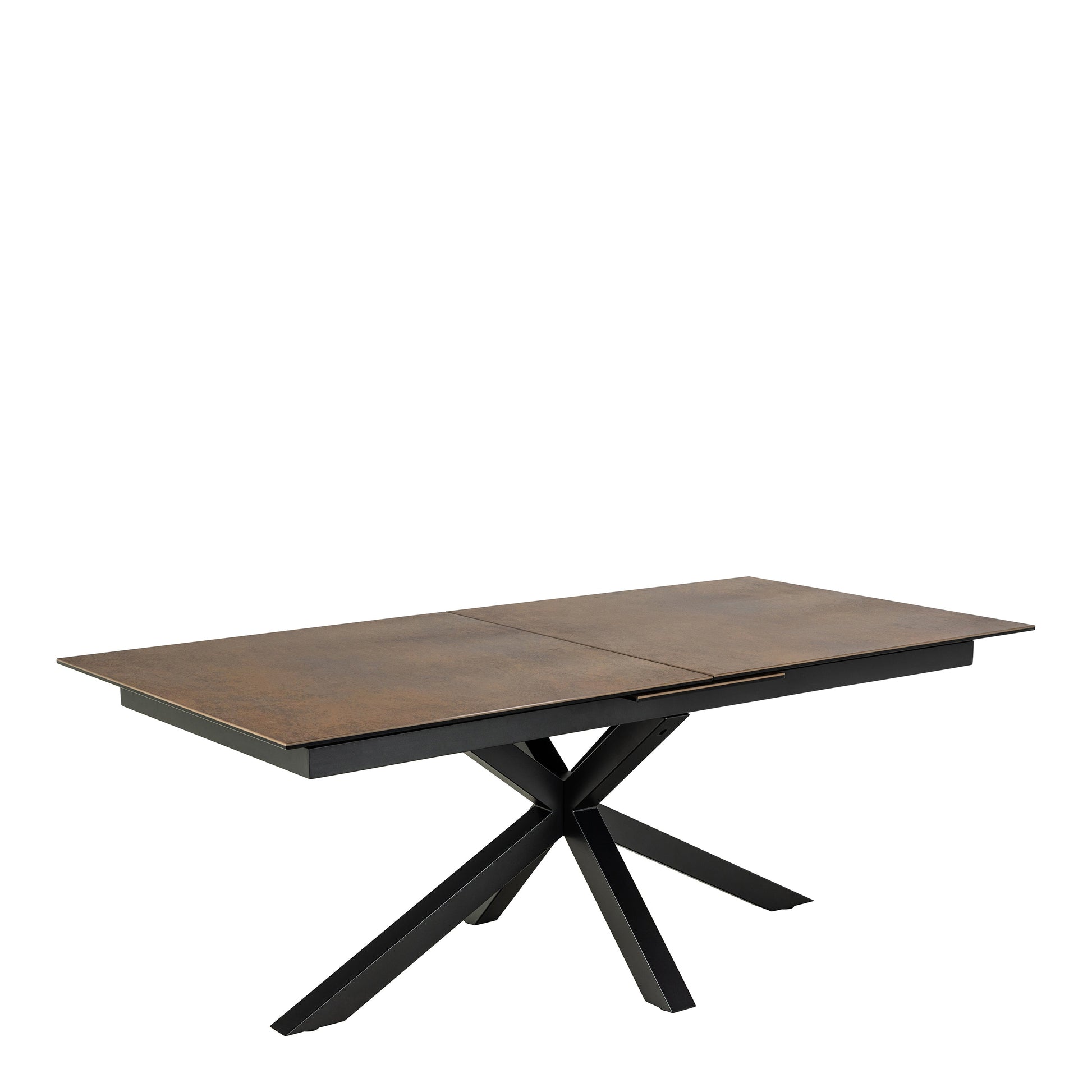 Cote Furniture |  Heaven 6-8 Seater Large Extendable Dining Table (200cm) - Ceramic Rusty Brown Top Heaven, Dining Tables 90AH000022876