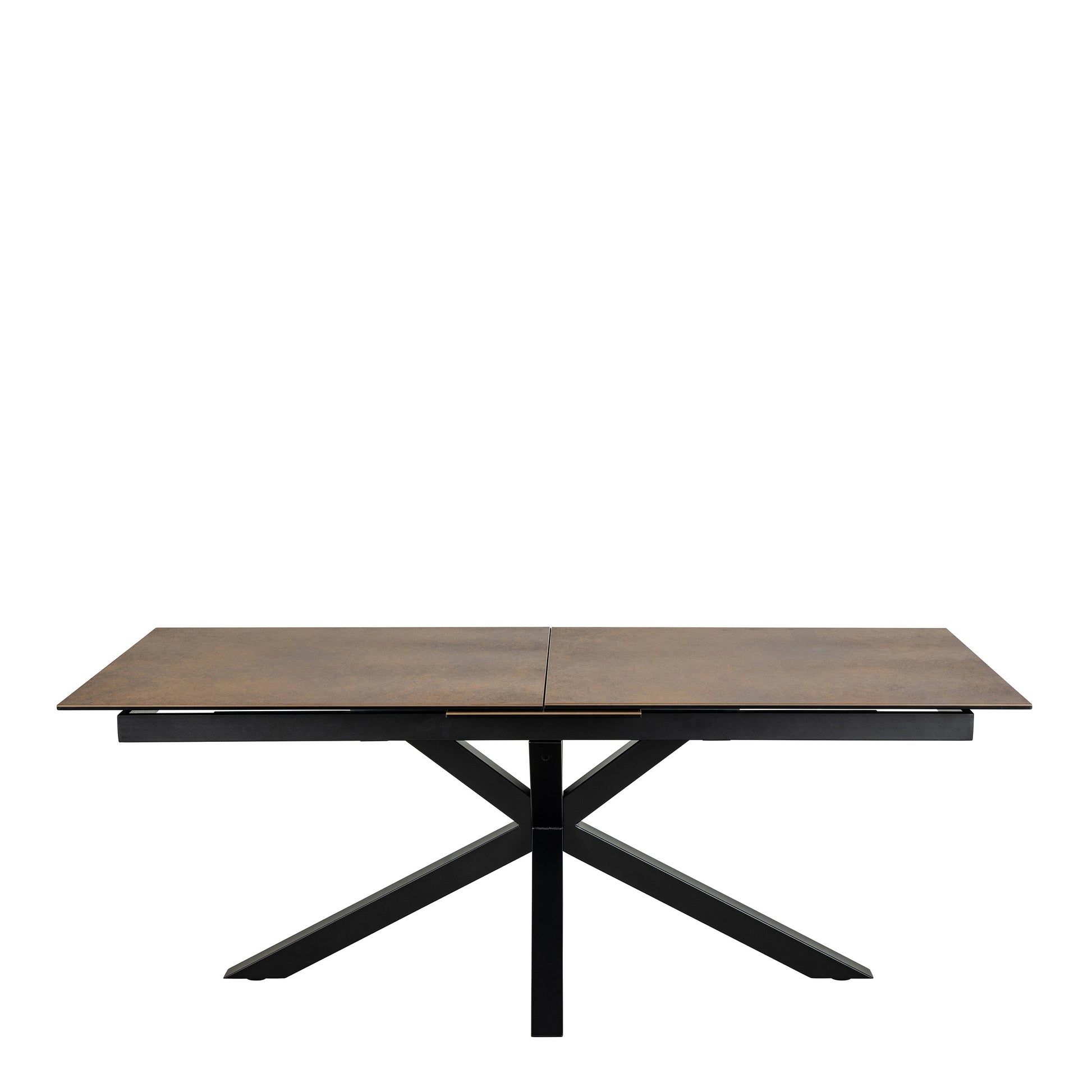 Cote Furniture |  Heaven 6-8 Seater Large Extendable Dining Table (200cm) - Ceramic Rusty Brown Top Heaven, Dining Tables 90AH000022876