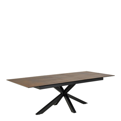 Cote Furniture |  Heaven 6-8 Seater Large Extendable Dining Table (200cm) - Ceramic Rusty Brown Top Heaven, Dining Tables 90AH000022876