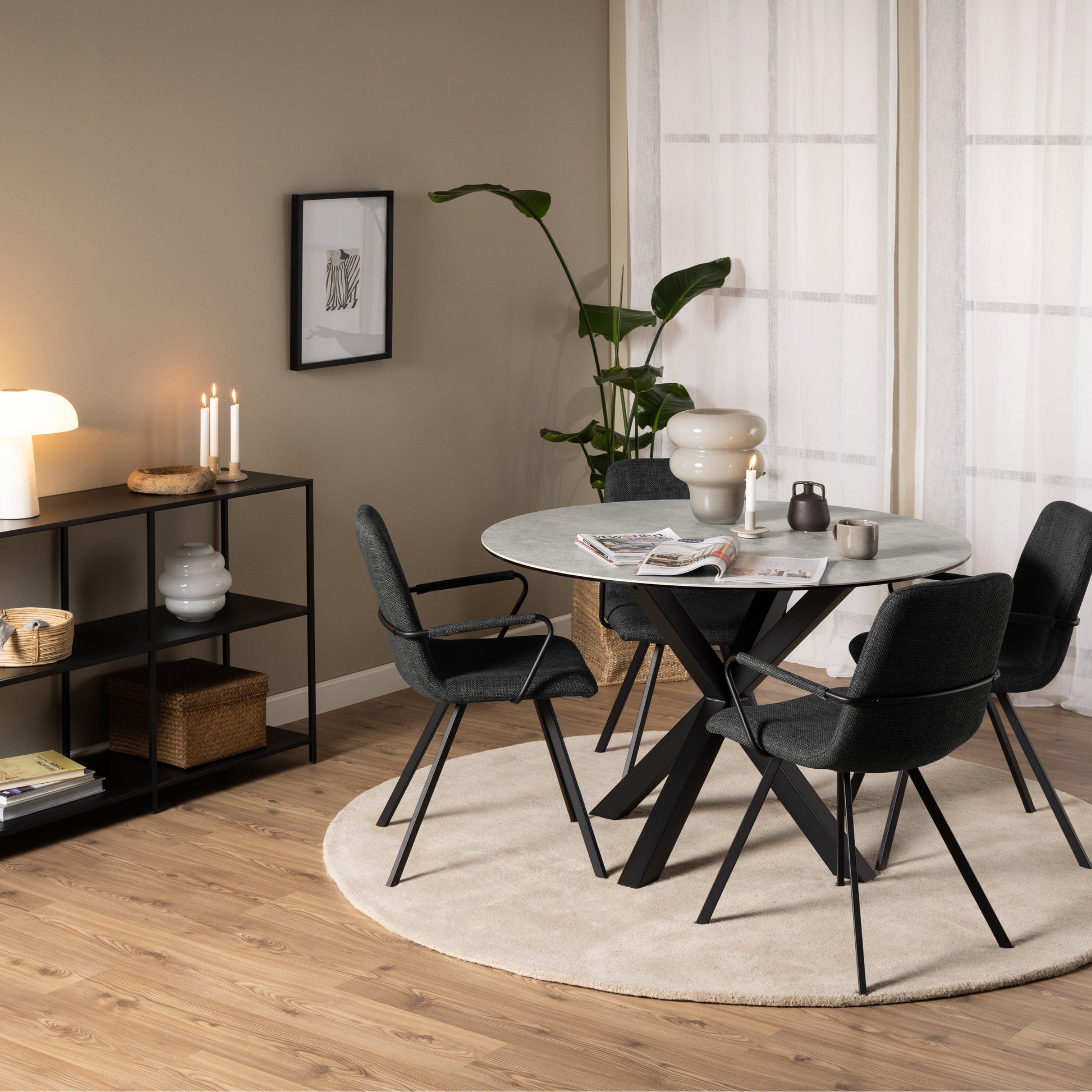 Cote | Furniture Heaven 2-4 Seater Dining Table - Ceramic Grey Top Heaven, Dining Tables 90AH000022914