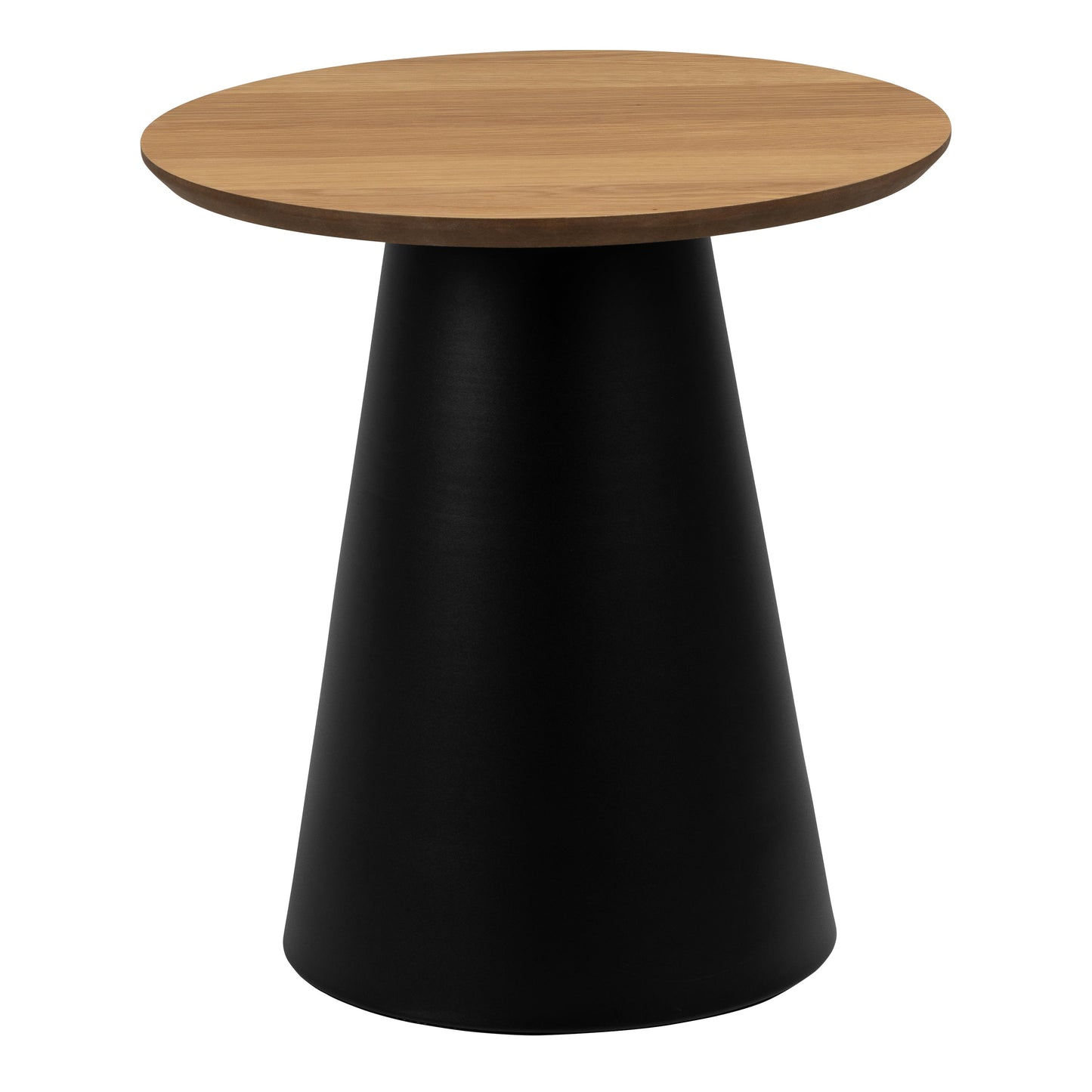 Soli Round Coffee Table, Small - Oak & Black