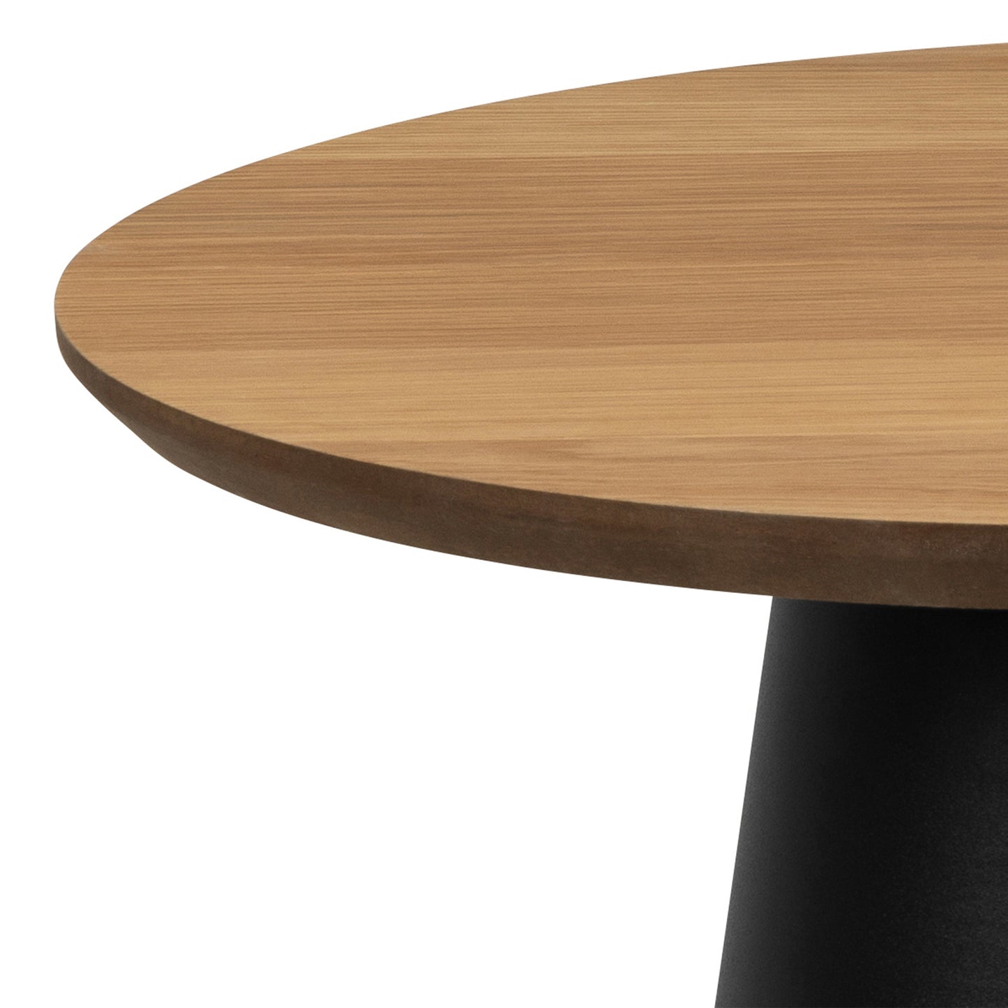 Soli Round Coffee Table, Small - Oak & Black